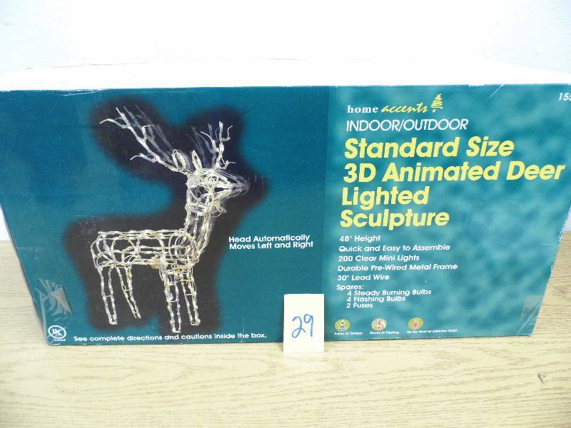 lot 29 image: New Christmas Standing Deer