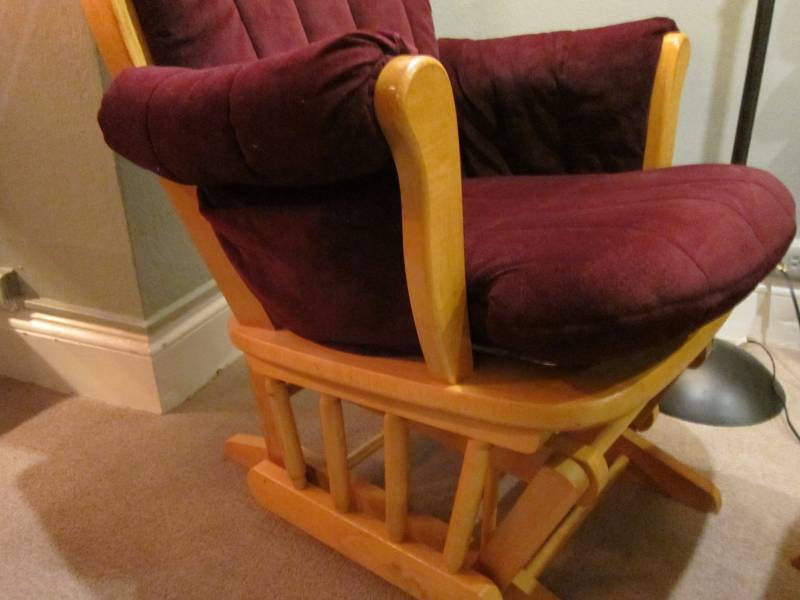 lot 4 image: Glide Rocker and Ottoman