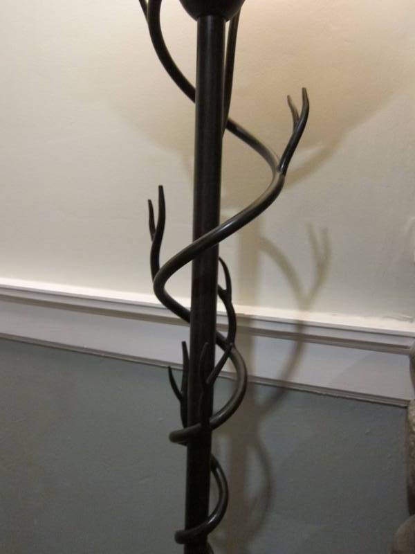 lot 6 image: Metal amd Glass Lamps