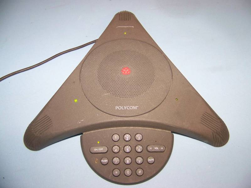 lot 69 image: Polycom, SoundStation, Conference Telephone  Phone and Extended Microphone