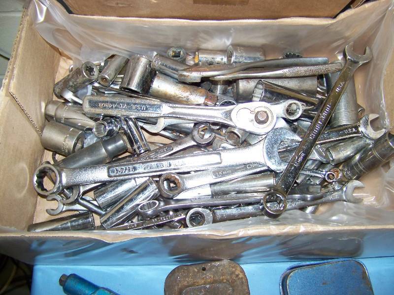 lot 103 image: HUGE lot of Wrenches and Sockets and some other Tools
