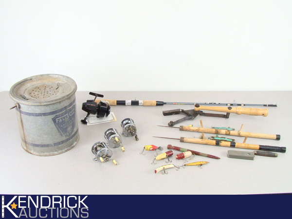 Large Lot of Vintage and Antique Fishing Items