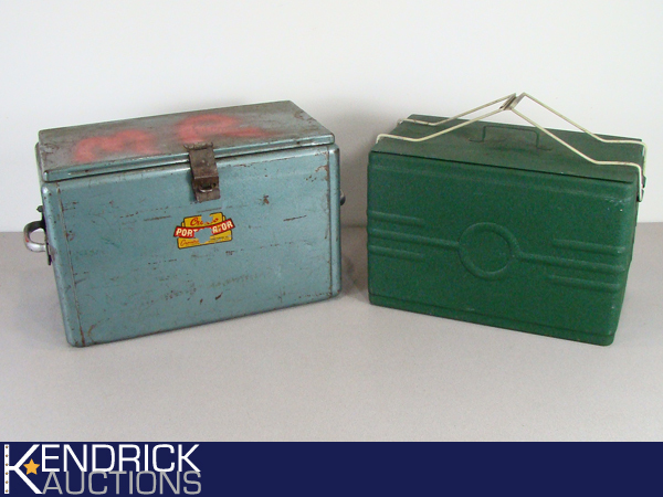 2 Vintage Metal Coolers