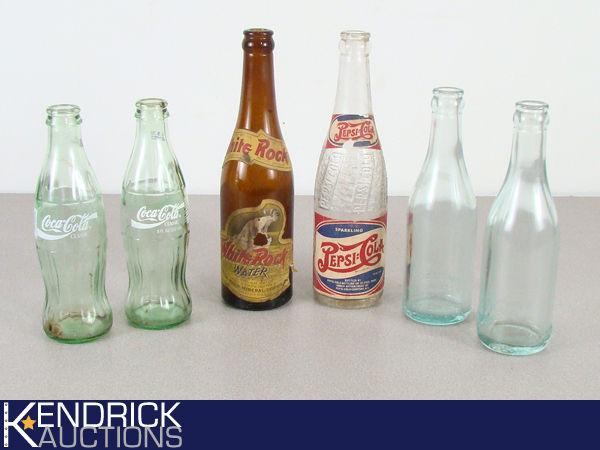 6 Vintage Soda Bottles