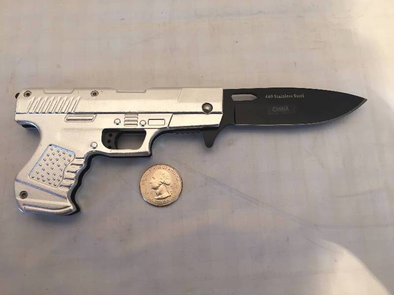 GUN KNIFE FOLDING WITH LOCKING BLADE