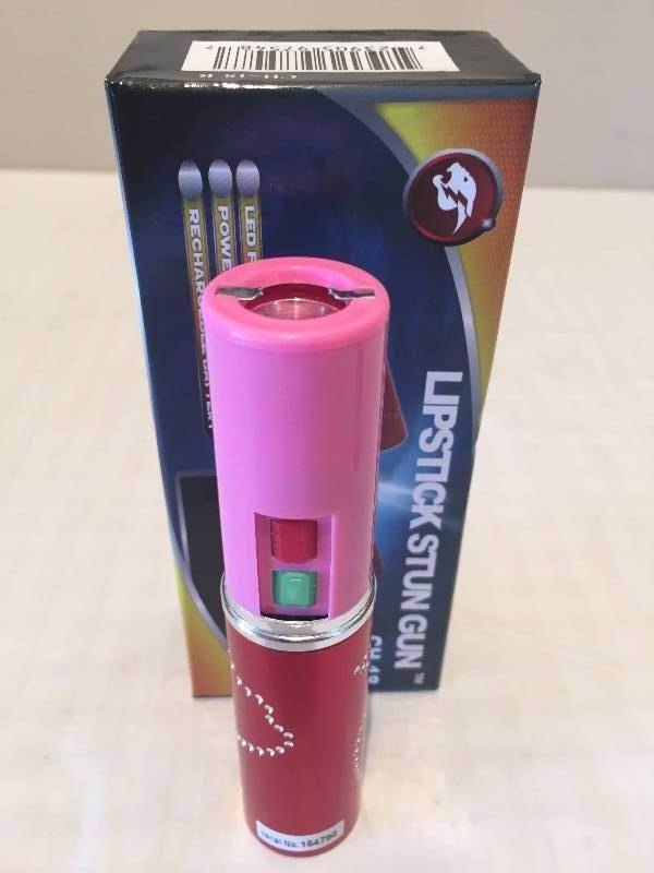 LIPSTICK RECHARGEABLE STUN GUN WITH LED LIGHT