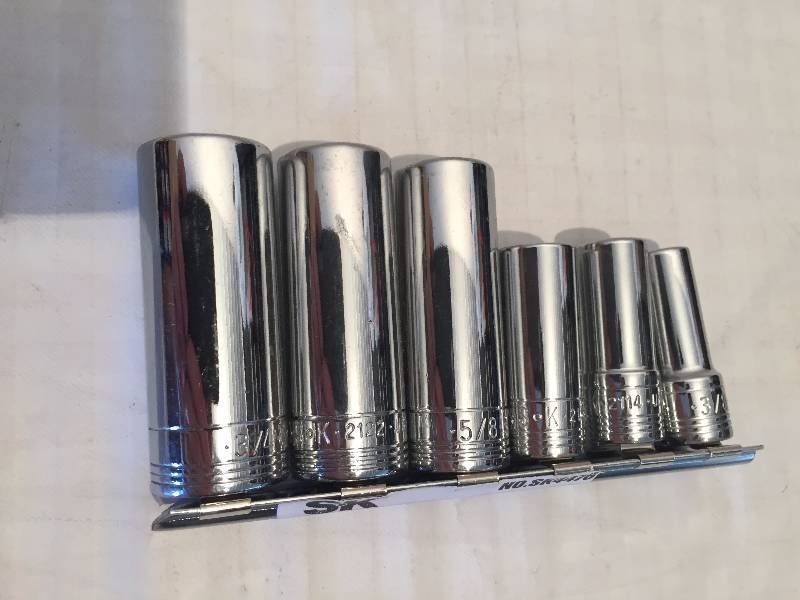 SK TOOLS 6PC 38 DR DEEP SPLINE SAE SOCKET SET