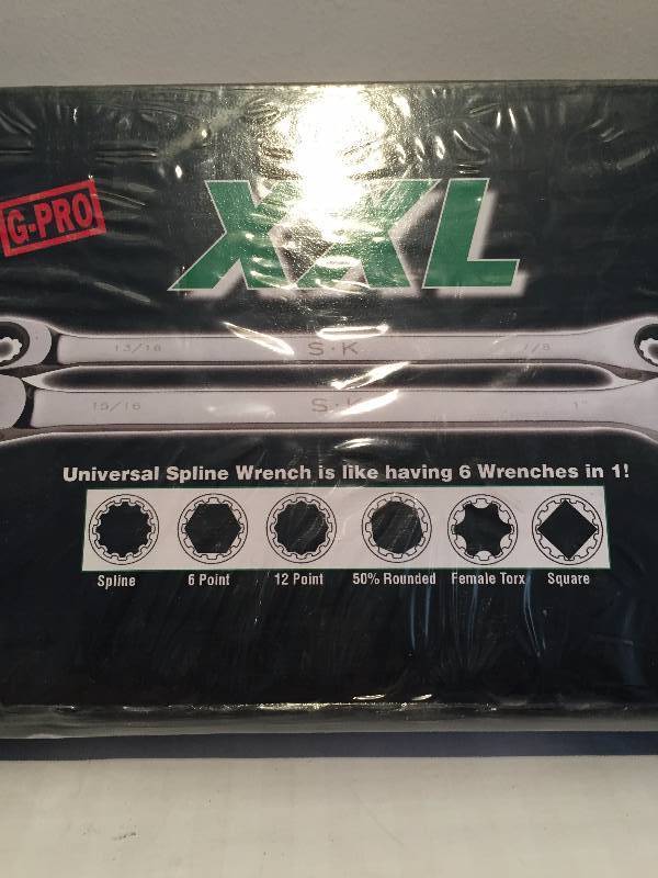 SK TOOLS 2PC FRACTIONAL DOUBLE BOX XXL SPLINE G-PRO WRENCH SET