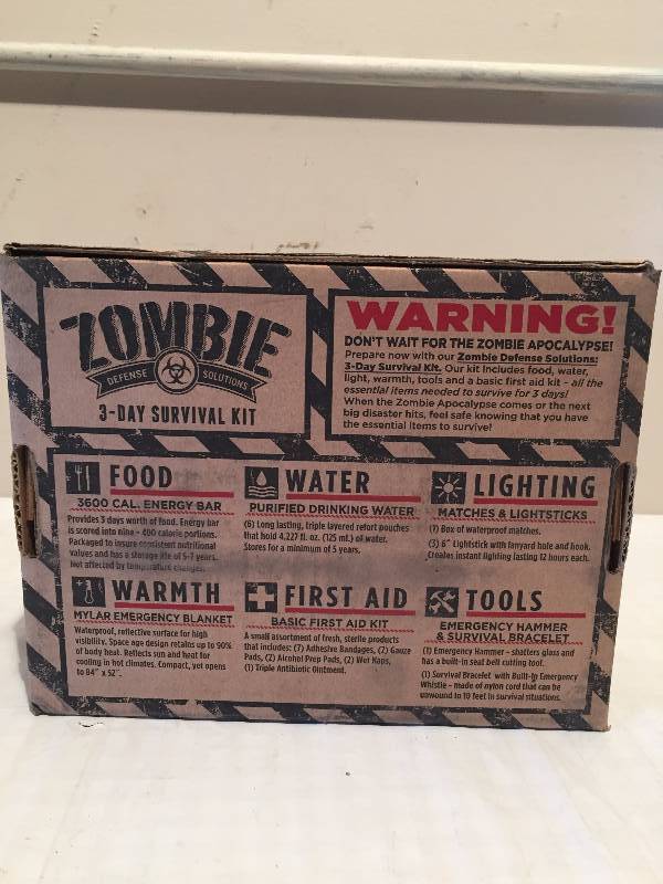 ZOMBIE 3 DAY SURVIVAL KIT