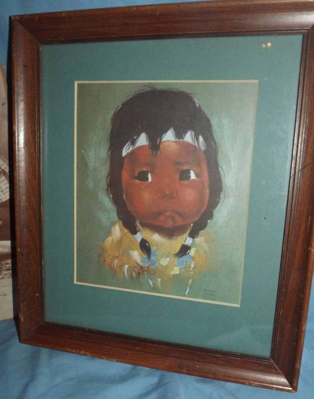 lot 18 image: Eskimo Baby Audrey Young Oppel & Native American Print Lot