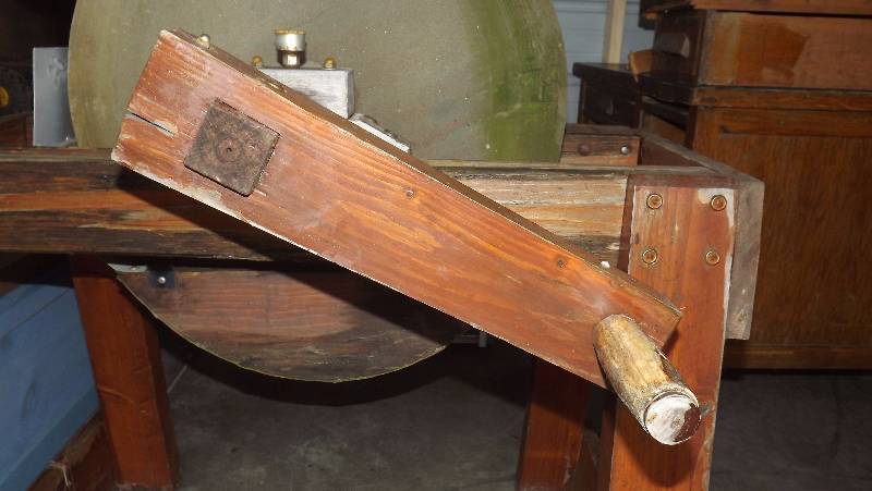 lot 3 image: Renaissance Blacksmith Grinding Wheel Replica