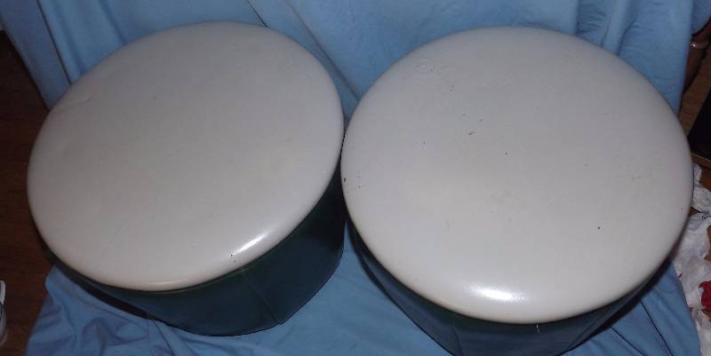 lot 36 image: Two Barrel Bar Stool Tops