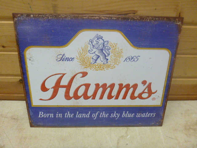 lot 99 image: Metal Hamms Beer Sign