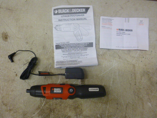lot 151 image: Black & Decker Lithium Cordless Pivot Driver