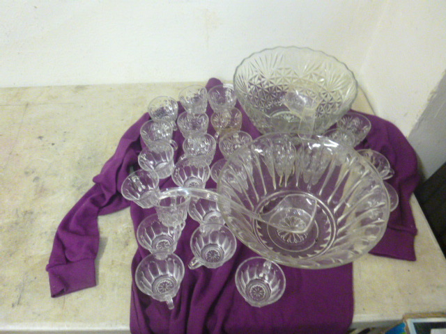 lot 187 image: 2 Punch Bowl Sets
