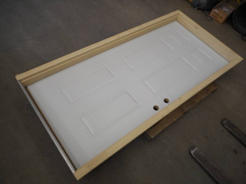 lot 48 image: (1) Unused Pre-Hung Metal Exterior ...