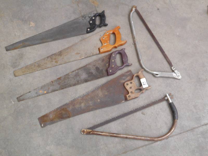 lot 83 image: Lot Of (6) Hand Saws ...