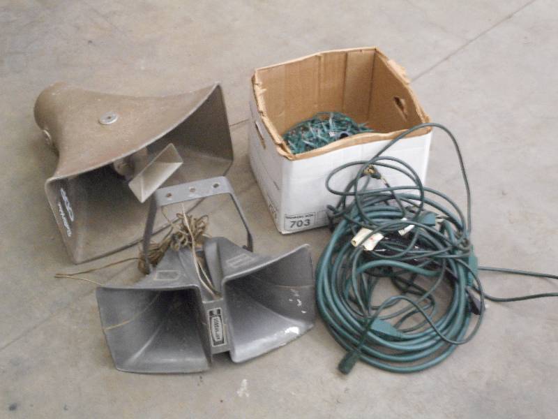 lot 93 image: Lot Of (2) Outdoor Loudspeakers & (...
