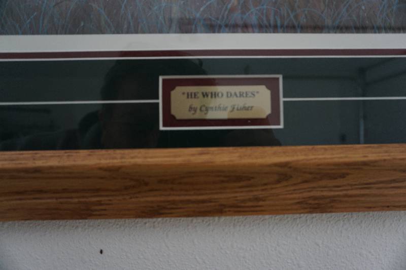 lot 14 image: Cynthie Fisher He Who Dares Elk Themed Framed Wildlife Print