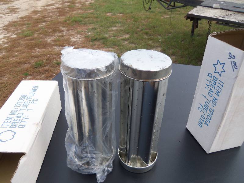 lot 20 image: two metal bread tubes