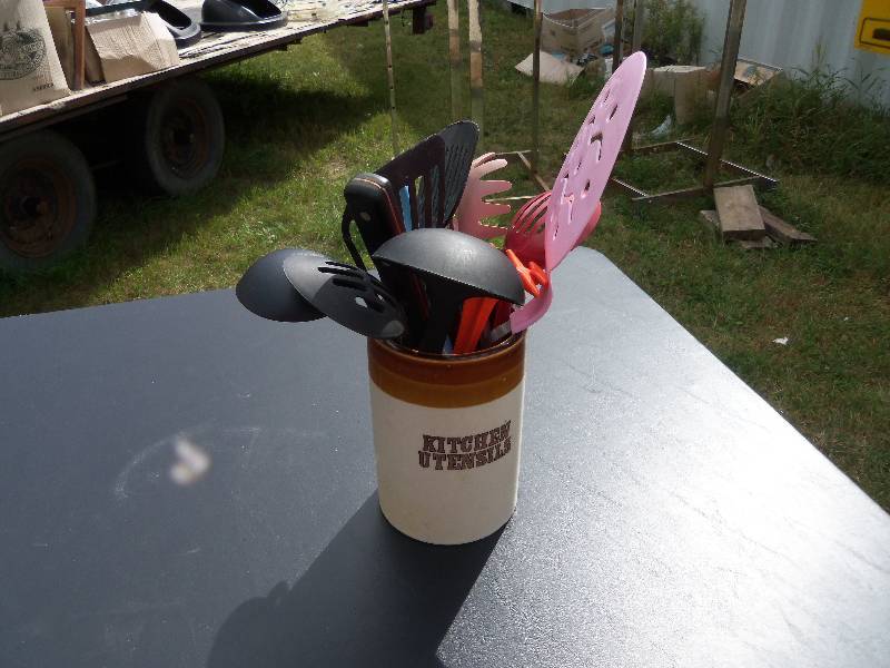 lot 107 image: Crock of Kitchen Utensils