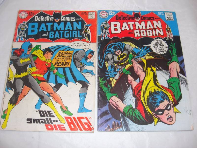 8 Comics - Batman, Batgirl, Robin  Hulk, Detective Comics