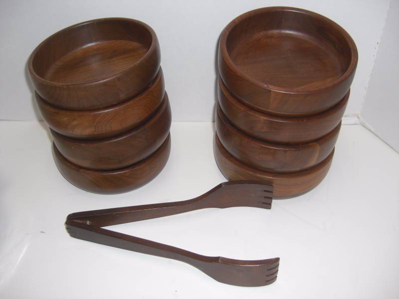 From the Dinning Room - Black Walnut Bowls, Nambe Pan, Longaberger Basket, Royal Doulton