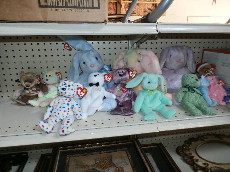 TY Brand stuffed animals.