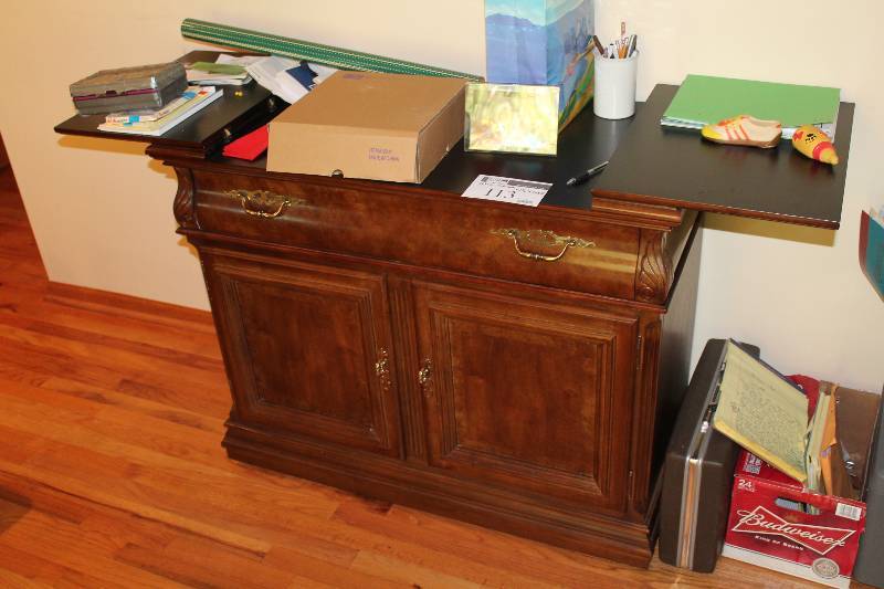 Wooden Server Cabinet 42.5� x 20� x 35�.