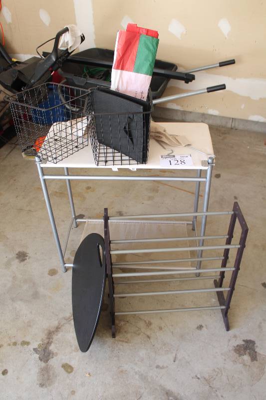Lot Including Ironing Board TableStand And More.