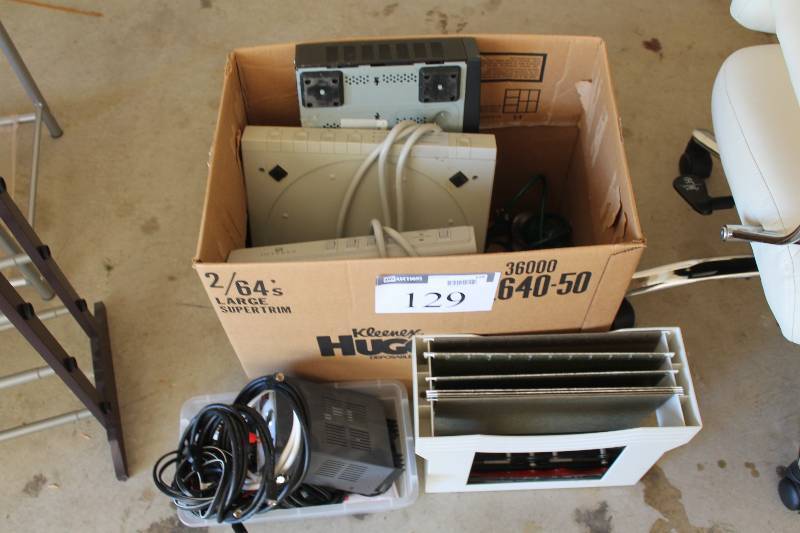 Floor Lot Including Cable Box Cords Organizational Binder And More.