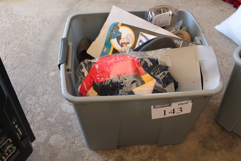 Container Lot Including Shoes Conair Hair Straightener And More.