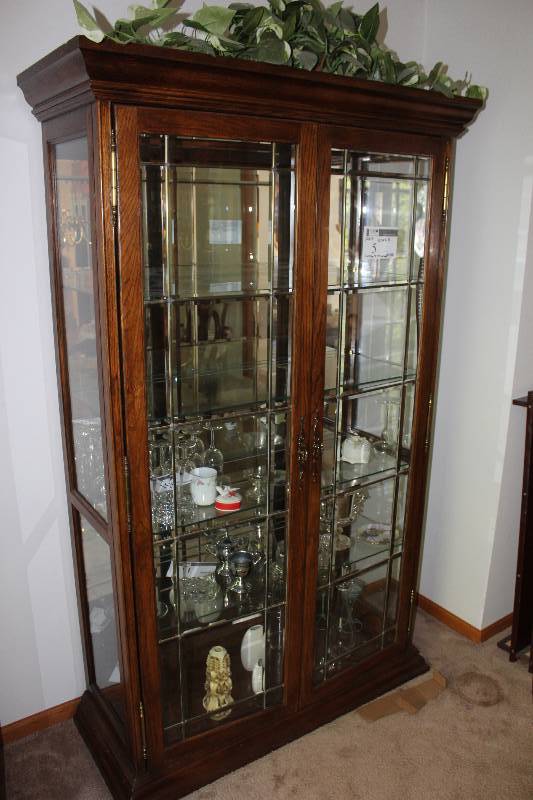 Pulaski Display Cabinet wDouble Glass Doors 48� x 19� x 78� Contents Not Included.