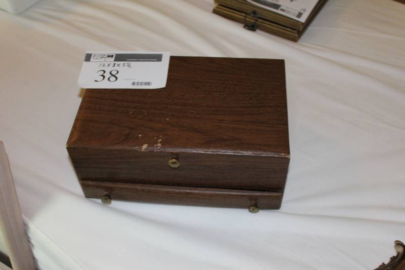 Wooden Container wMultiple Compartments 12� x 5� x 8�.