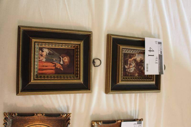 Lot of (2) Artistic Accents Prints wOrnamental Frames 9� x 8�.