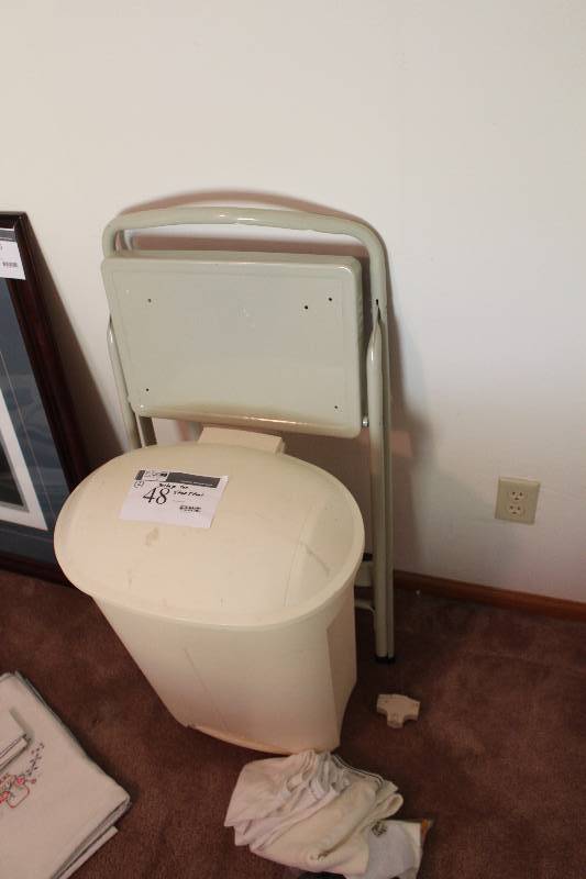 Lot of (2) including Step Stool Trash Can.
