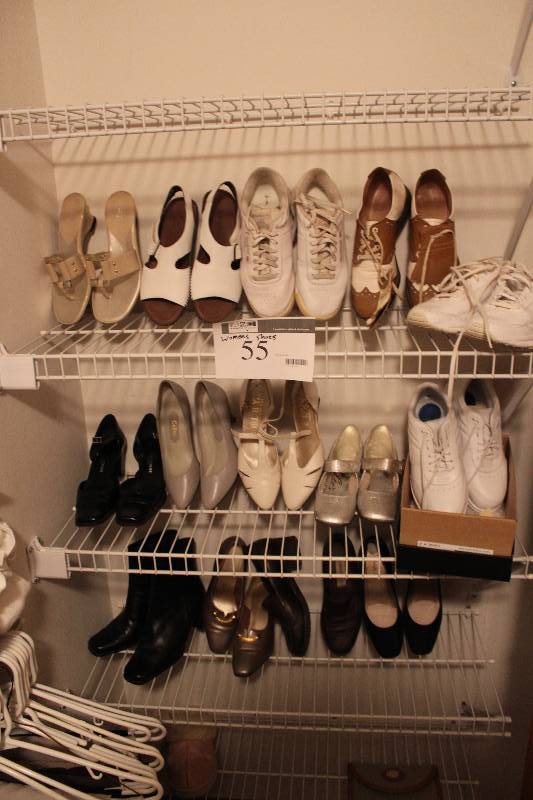 Shelving Lot of Womens Shoes.