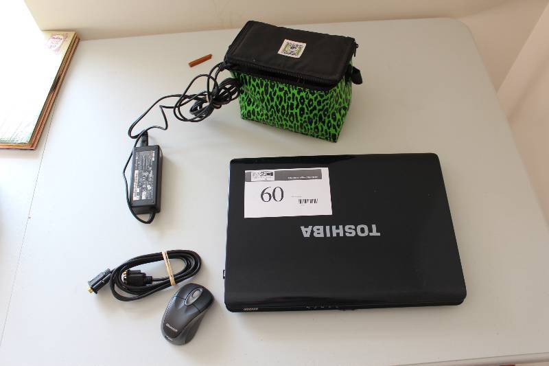 Toshiba Laptop Lot Including Laptop Charger Mouse And More.