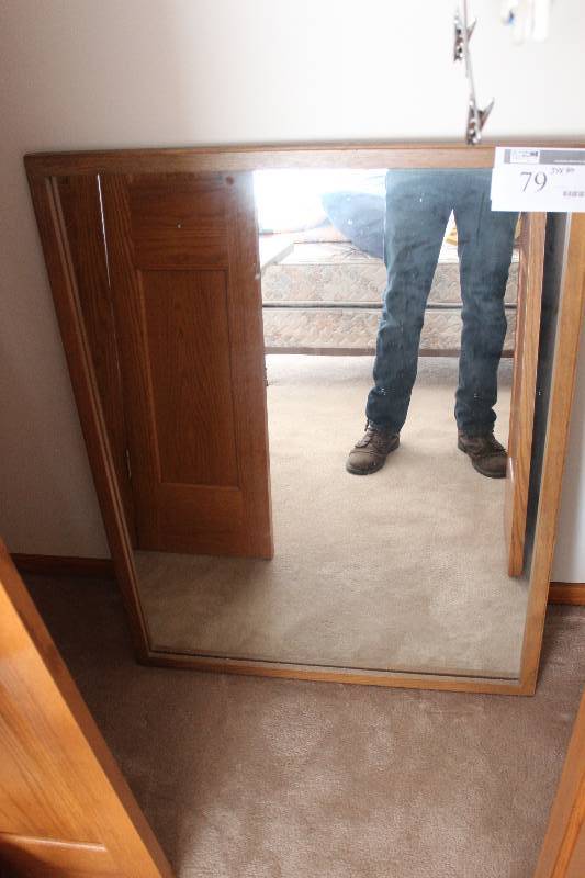Mirror wWooden Frame 34� X 40�.