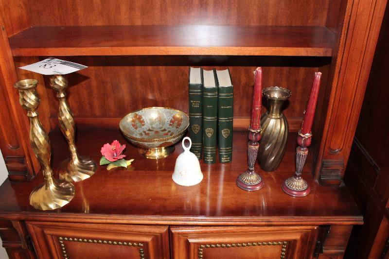 Shelf Lot of Decor.