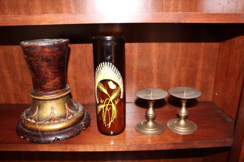 Shelf Lot of Decor.