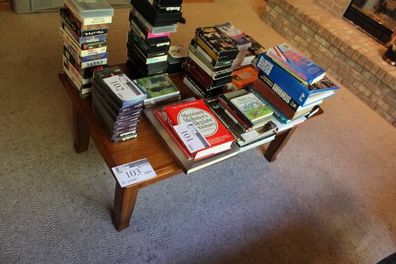 Wooden Table Does Not Include Contents 48� x 27� x 18.5�.