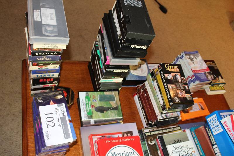 Table Lot of VHS Movies.
