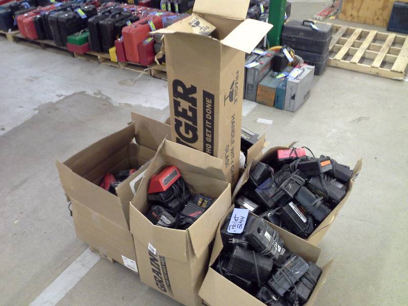 lot 244 image: Pallet of Chargers, All Kinds.