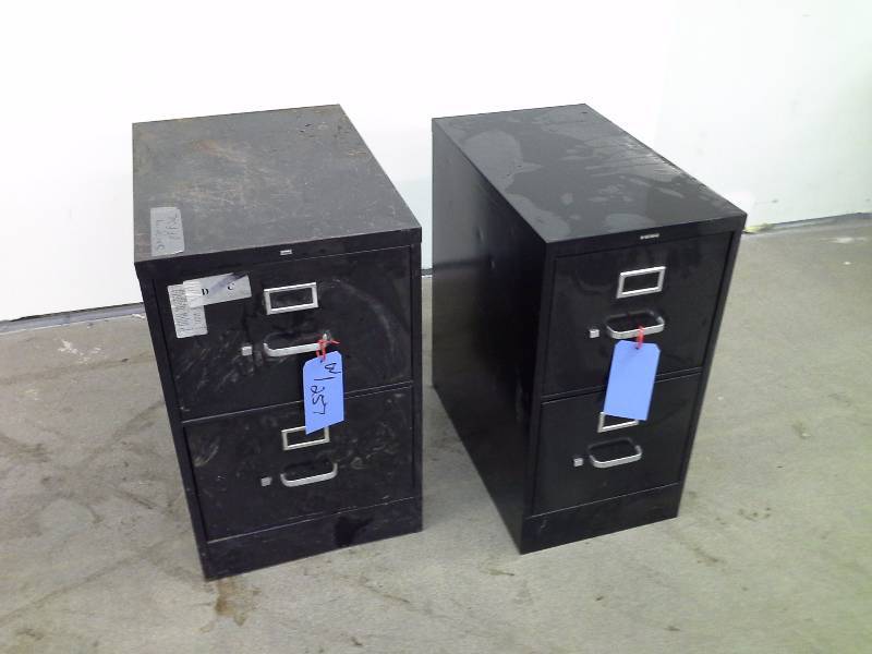 lot 257 image: Pair of 2-Drawer file Cabinets