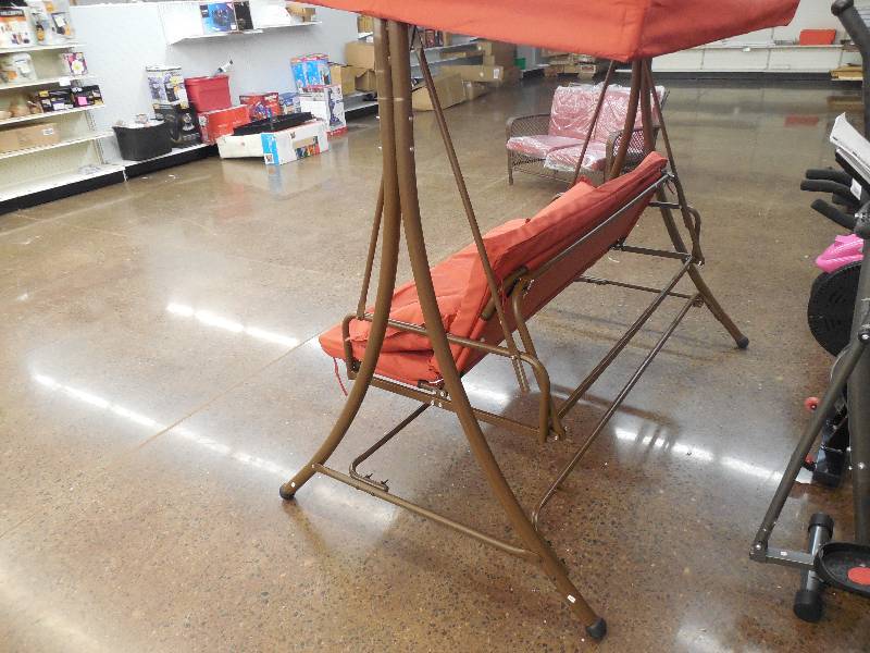 lot 20 image: Coral Coast Siesta 3 Person Canopy Swing Bed - Terra Cotta