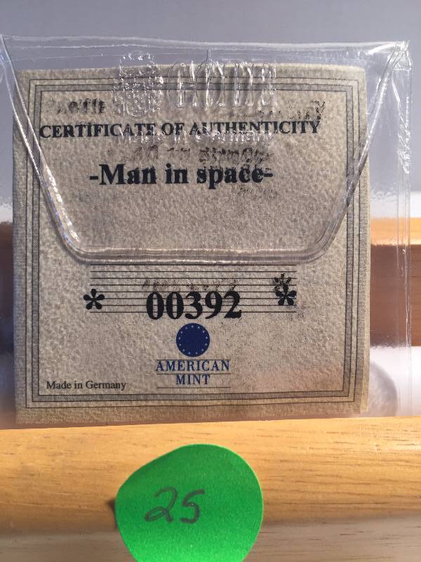 2000 - $10 SILVER COIN - FIRST MAN ON THE MOON