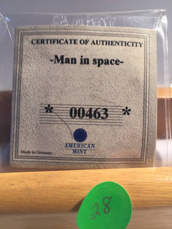 2000 - $10 SILVER COIN - FIRST MAN ON THE MOON