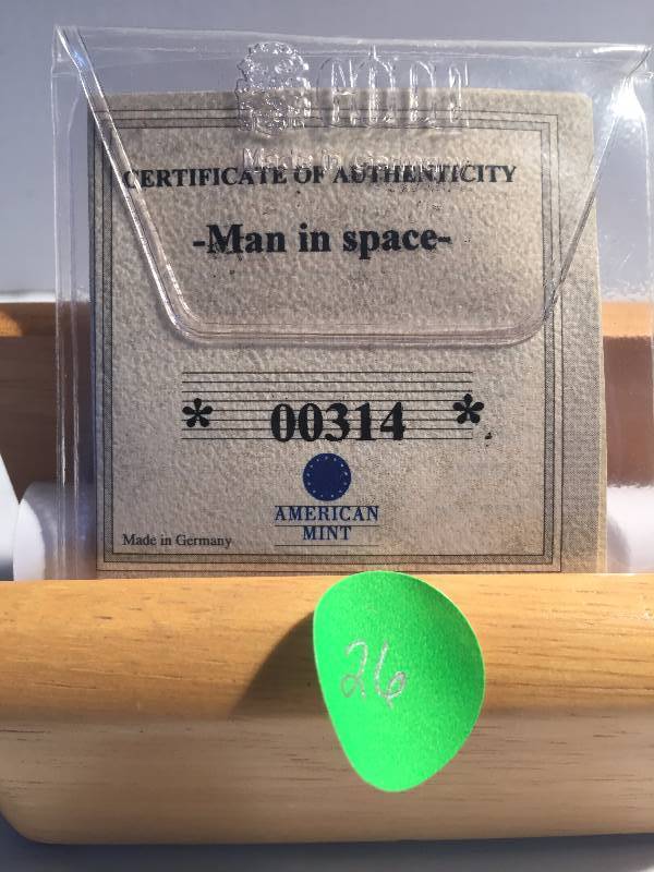 2000 - $10 SILVER COIN - FIRST MAN ON THE MOON
