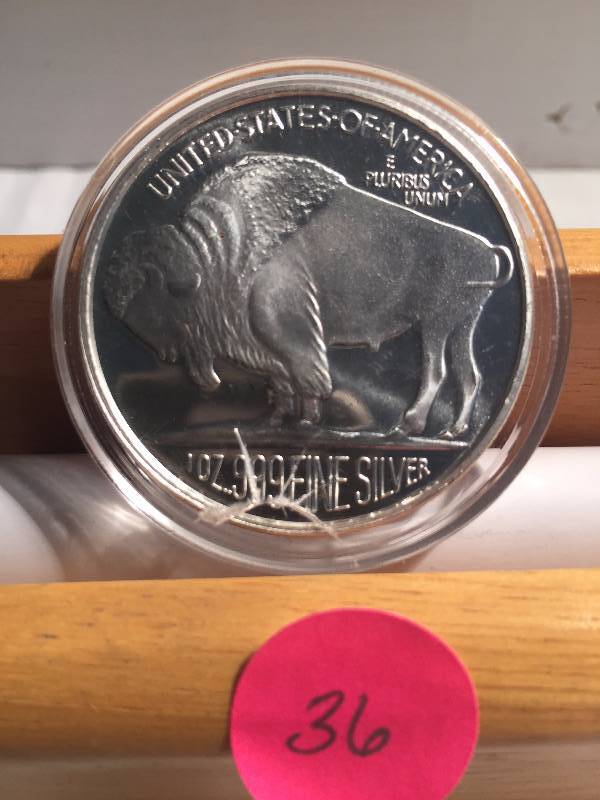 2014 - 1 OZ FINE SILVER BUFFALOINDIAN HEAD COIN